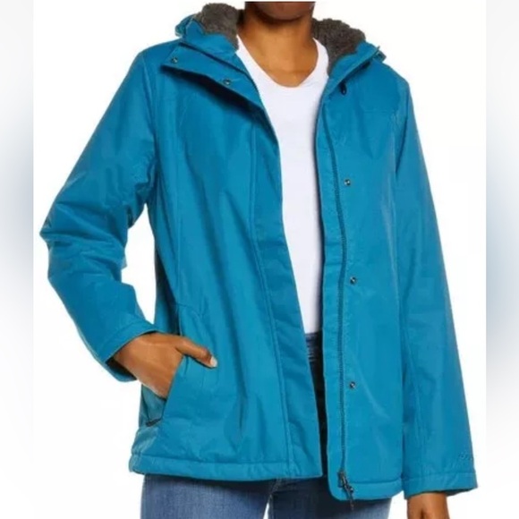 L.L. Bean Women's Winter Warmer Jacket Aquamarine   with Fleece Lining Size L - Picture 1 of 14